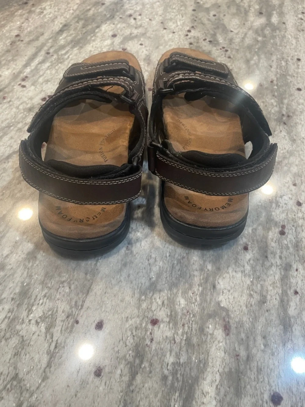 Dockers Brown Double-Strap Open-Toe Sandals